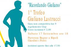 Ricordando Giuliano... sabato 17 settembre 2016 il primo Trofeo Giuliano Lastrucci