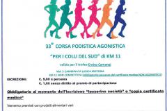 Corsa Podistica “Per i Colli del Sud” 2016