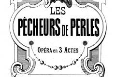 Lo spartito dei 'Pescatori di perle' di Bizet