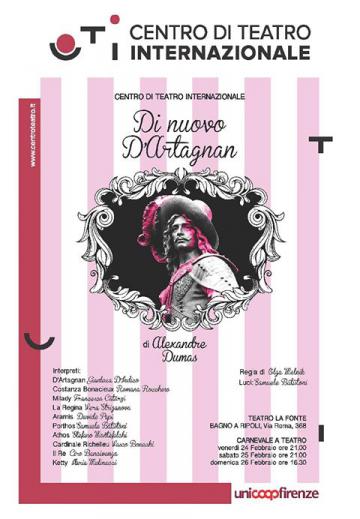 “Di nuovo D'Artagnan” venerdì 24, sabato 25, domenica 26 febbraio 2017