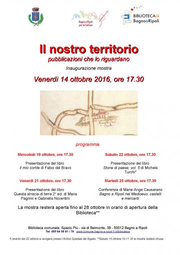 Il nostro territorio: pubblicazioni che lo riguardano. Una mostra in biblioteca da venerdì 14 ottobre