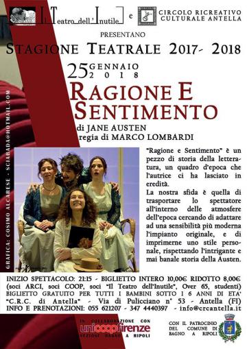 Stagione Teatrale Crc Antella: Ragione e sentimento, di Jane Austen