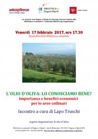 L'olio d'oliva in Biblioteca venerdì 17 febbraio